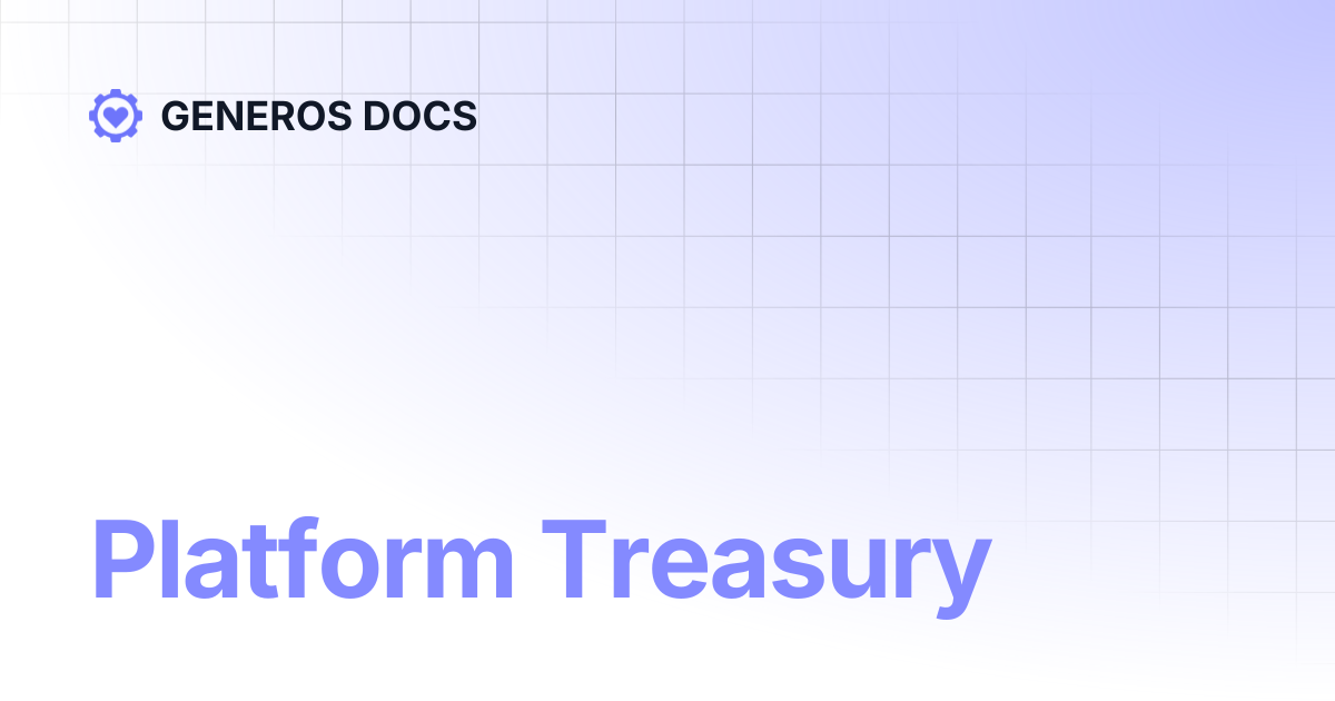 Platform Treasury | GENEROS DOCS